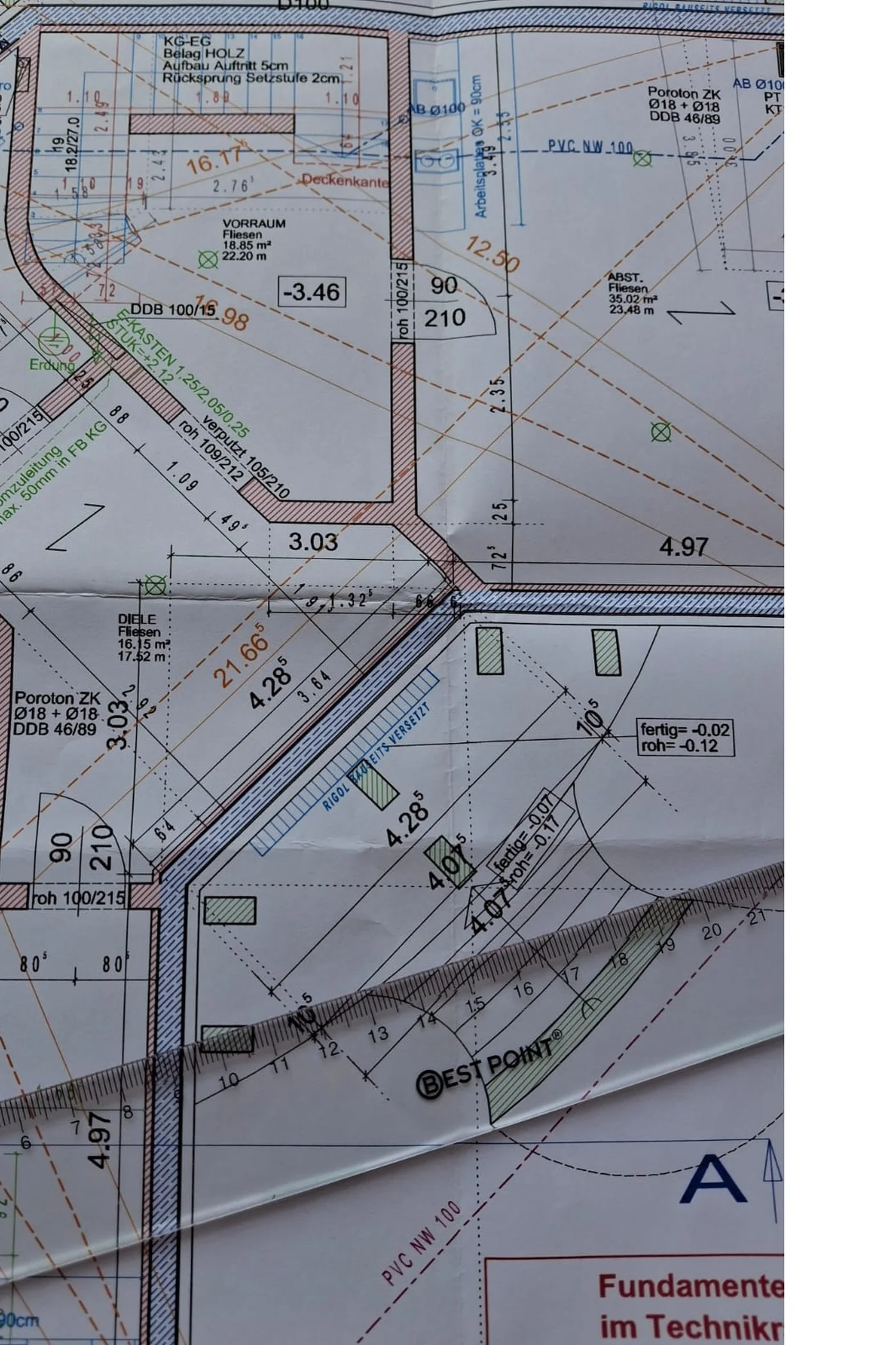 Floor plan of an apartment with dimensions